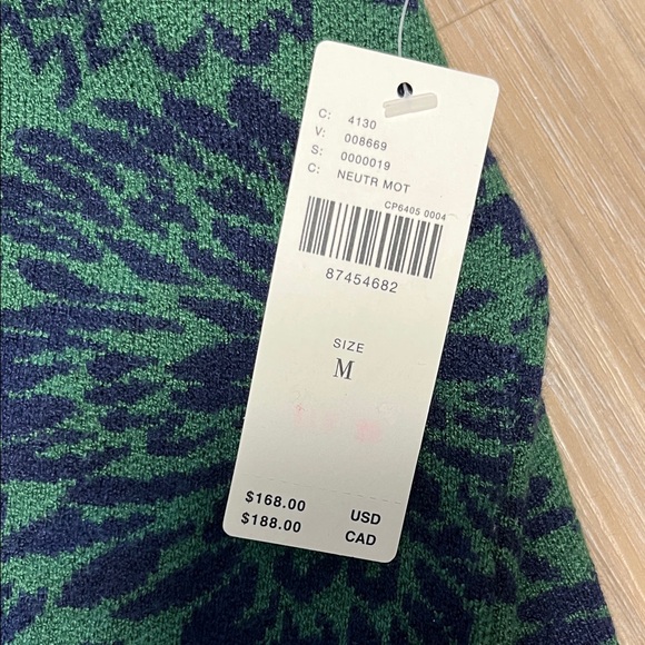 Maeve by Anthropologie Green and Blue Patterned Knit Dress - Picture 4 of 4